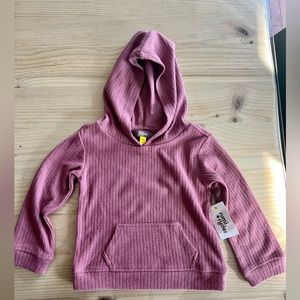 Rumi + Ryder pink ribbed hoodie 3t
